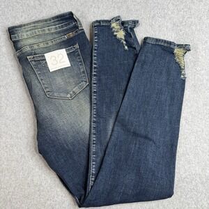 KanCan NWT SP1280-2 Women's Size 32 High Rise Skinny Jeans Distressed Frayed Hem